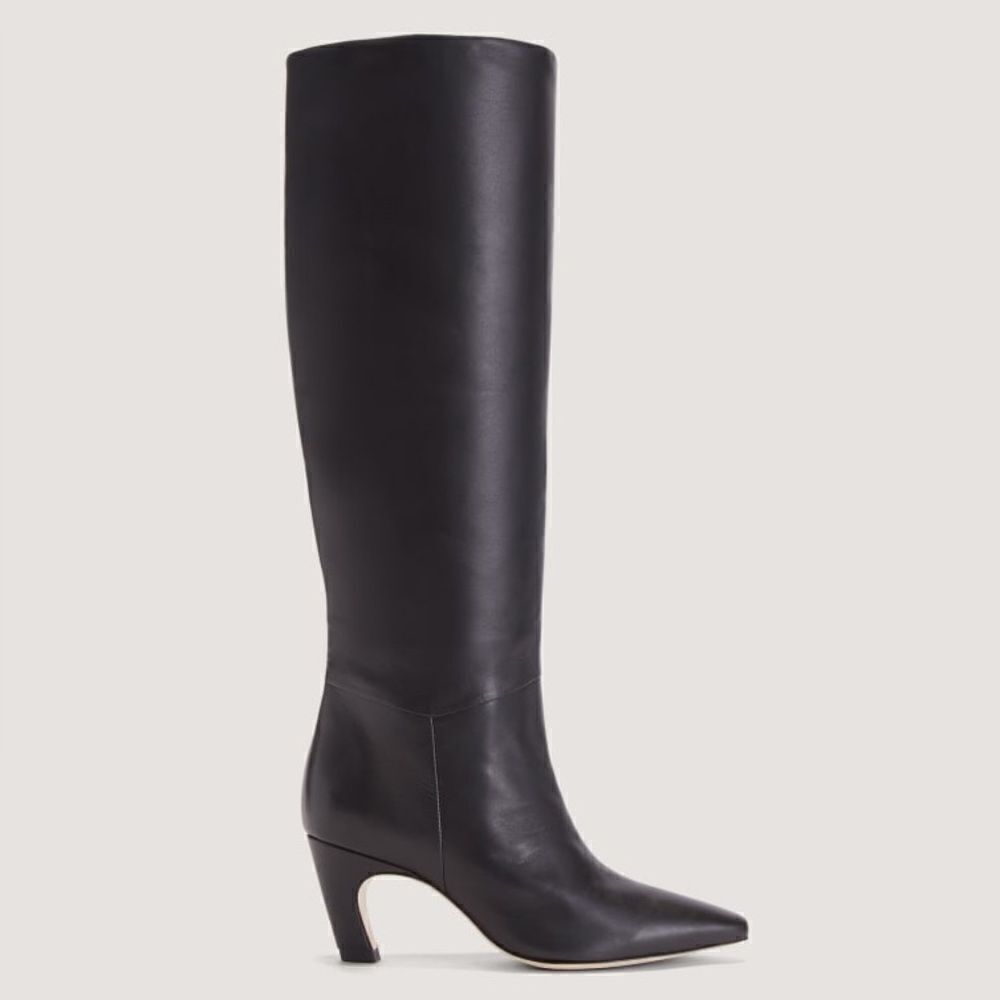 Everlane Tall Black Leather Heeled Boots